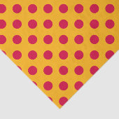 Papier Mousseline Pois rouges sur jaune (Détail)