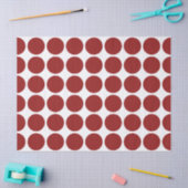 Papier Mousseline Pois rouges sur papier de tissus blancs (Artisanat)
