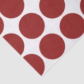 Papier Mousseline Pois rouges sur papier de tissus blancs (Détail)