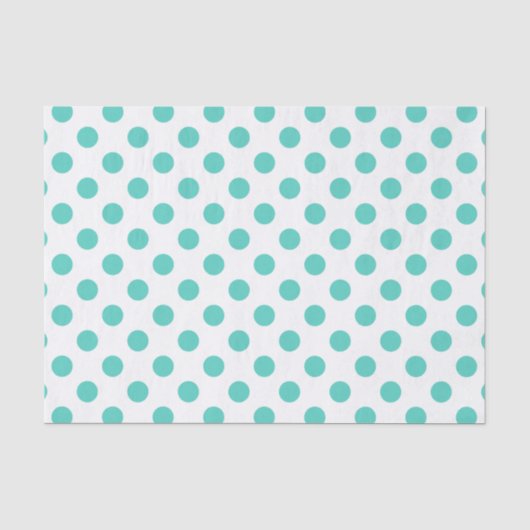 Papier Mousseline Pois turquoise (Recto)
