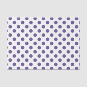 Papier Mousseline Pois ultra violets sur blanc