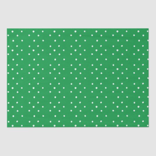 Papier Mousseline Pois Vert Et Blanc (Recto)