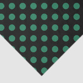 Papier Mousseline Pois vert et noir (Détail)