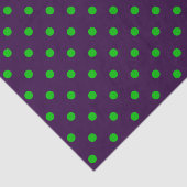 Papier Mousseline Pois vert foncé violet et néon (Détail)