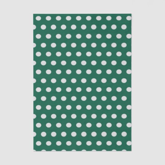 Papier Mousseline Pois verts et blancs (Recto)