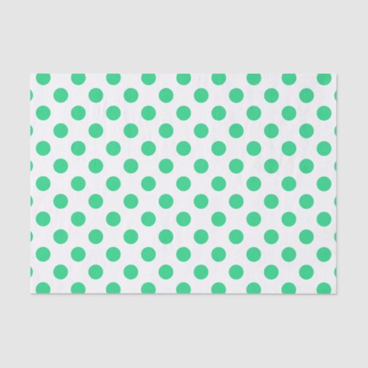 Papier Mousseline Pois verts et blancs (Recto)