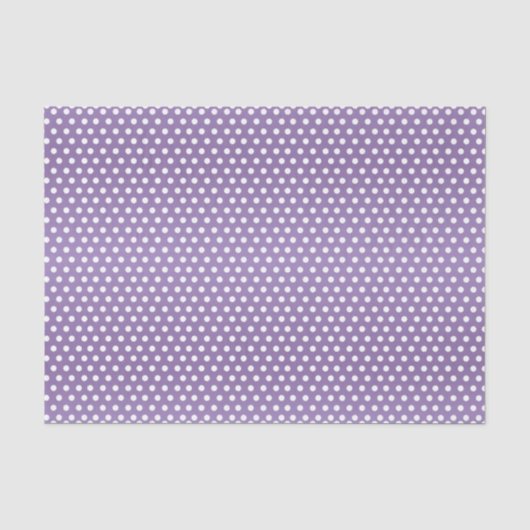 Papier Mousseline Pois violet clair et blanc (Recto)