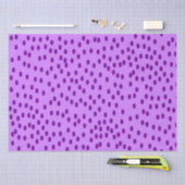 Papier Mousseline Pois violets de lavande (Artisanat)
