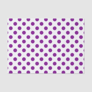 Papier Mousseline Pois violets et blancs
