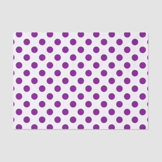 Papier Mousseline Pois violets et blancs (Recto)