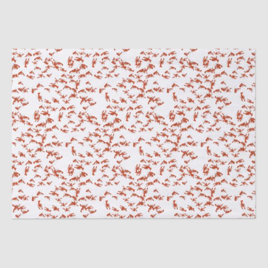 Papier Mousseline Poisson à la coque rouge (Recto)