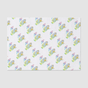 Papier Mousseline Poisson Ange Avec Parapluie