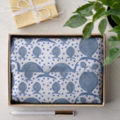 Papier Mousseline Poisson bleu (Cadeau)