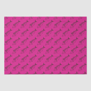 Papier Mousseline Poisson Bonito mignon dans la Maroon profonde sur