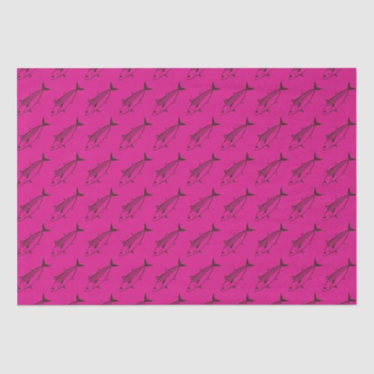 Papier Mousseline Poisson Bonito mignon dans la Maroon profonde sur  (Recto)