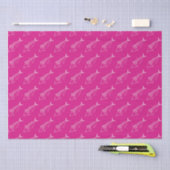 Papier Mousseline Poisson Bonito mignon en rose pastel sur rose chau (Artisanat)