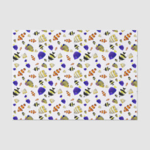 Papier Mousseline Poisson coloré