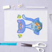 Papier Mousseline Poisson de chat en papier (Artisanat)