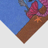 Papier Mousseline Poisson de sirène à cheval de mer à l'effigie somb (Détail)