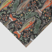 Papier Mousseline Poisson d'eau douce, Design élégant, Truite, Pêche (Détail)