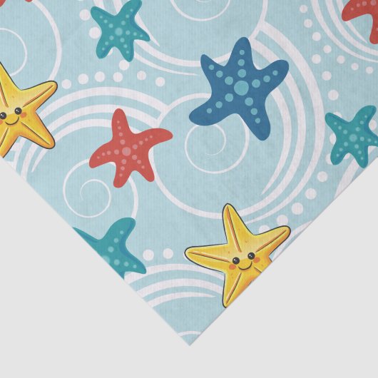 Papier Mousseline Poisson étoilé dans l'océan Tourbillonnant (Détail)