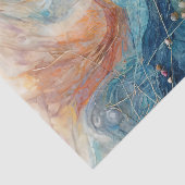 Papier Mousseline Poisson étoilé - Décor de plage nautique patriotiq (Détail)