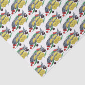 Papier Mousseline Poisson Grillé Grec Fruits de mer Méditerranéens (Détail)