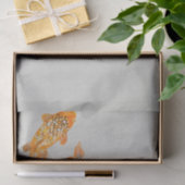 Papier Mousseline Poisson Koi Or élégant (Cadeau)