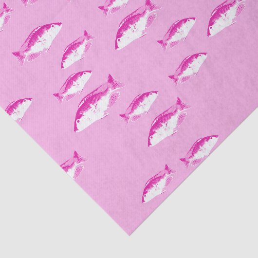 Papier Mousseline Poisson rose (Détail)