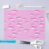 Papier Mousseline Poisson rose (Artisanat)
