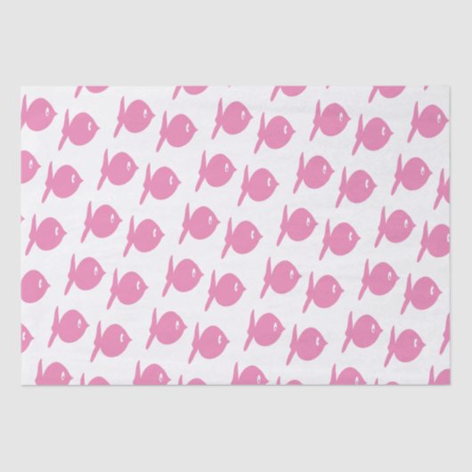 Papier Mousseline Poisson rose amusant (Recto)