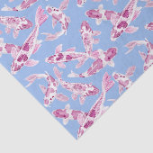 Papier Mousseline Poisson rose blanc koi (Détail)