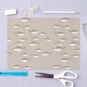 Papier Mousseline Poisson sépien (Artisanat)