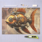 Papier Mousseline Poisson Steampunk (Artisanat)