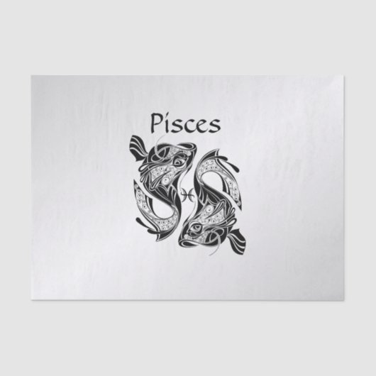Papier Mousseline Poisson Symbole et signe Zodiac Poisson (Recto)