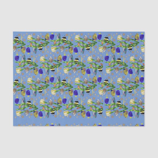 Papier Mousseline Poisson tropical côtier (Recto)