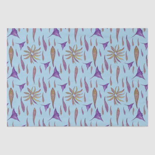 Papier Mousseline Poissons et rayons (Recto)