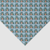 Papier Mousseline Poissons jumeaux verts et oranges d'aileron (Détail)