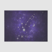 Papier Mousseline Poissons pourpres Zodiac | Horoscope d'astrologie (Recto)