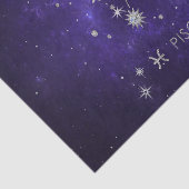 Papier Mousseline Poissons pourpres Zodiac | Horoscope d'astrologie (Détail)