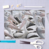 Papier Mousseline Poitrine de Pélicans (Artisanat)