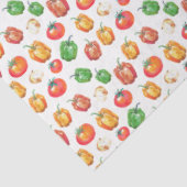 Papier Mousseline Poivrons de tomate Oignon Foodie à la main (Détail)