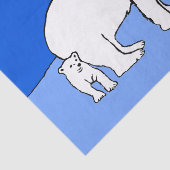 Papier Mousseline Polar Bear Mom and Cub Peinture - Wildlife Art (Détail)