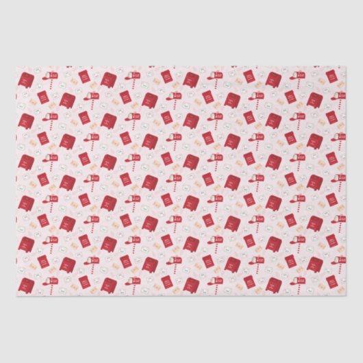 Papier Mousseline Pôle Nord mignon Mail Motif de Noël (Recto)