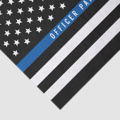 Papier Mousseline Police Mince Blue Line American Flag Ajouter un no (Détail)