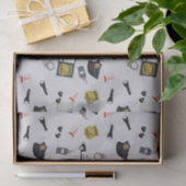 Papier Mousseline Police Themed Policeman Cop Pattern (Cadeau)