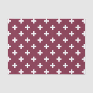 Papier Mousseline Polka blanche croise sur mûrier