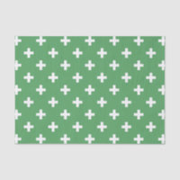 Polka blanche croise sur vert