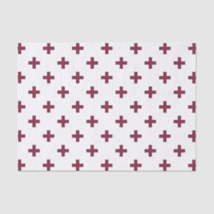Papier Mousseline Polka de mûre croise sur blanc