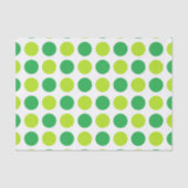 Papier Mousseline Polka Dot Greens (Recto)